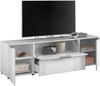 Stella Trading TV-Lowboard Santorin in Weiß, TV - TV Schrank für TV bis 65 Zoll mit viel Stauraum für Ihr Wohnzimmer - 180 x 55 x 40 cm (B/H/T) Bild 4