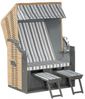 Sonnenpartner Strandkorb Rustikal 15 Z Stoff Nr. 1229, 2-Sitzer, Halbliegemodell, PE-Kunststoffgeflec Bild 5