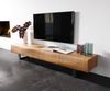Lowboard New Live-Edge 200 cm Akazie Natur 4 Türen Kufe Metall Schwarz Bild 1