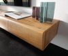 Lowboard New Live-Edge 200 cm Akazie Natur 4 Türen Kufe Metall Schwarz Bild 5
