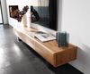 Lowboard New Live-Edge 200 cm Akazie Natur 4 Türen Kufe Metall Schwarz Bild 2