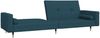 vidaXL Schlafsofa 2-Sitzer mit 2 Kissen Blau Samt 375748 Bild 5