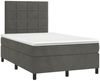 vidaXL Boxspringbett mit Matratze & LED Dunkelgrau 120x190 cm Samt 3270312 Bild 3