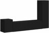 vidaXL TV-Schrankset Wandmontiert 4 pcs Schwarz Holzwerkstoff 3408998 Bild 2