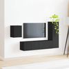 vidaXL TV-Schrankset Wandmontiert 4 pcs Schwarz Holzwerkstoff 3408998 Bild 4