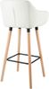 2er Set Barhocker MIRID - Kunstleder Creme 55x46x99 cm | Barstuhl Mit Lehne Tresenhocker Tresenstuhl Kneipenhocker Kneipenstuhl Bild 3