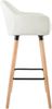2er Set Barhocker MIRID - Kunstleder Creme 55x46x99 cm | Barstuhl Mit Lehne Tresenhocker Tresenstuhl Kneipenhocker Kneipenstuhl Bild 5