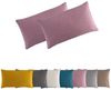 MOON Heimtextilien Kissenhülle 2er Pack Kissenbezug versch. Größen Polyester Reißverschluss Moon, Leinen-Optik Bild 2