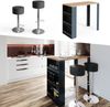 Bartisch-Set Eiche 57 x 117 cm mit 2 Barhockern Vicco Bild 2