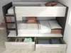 Vente-unique - TINOLI Bett Holz, Platte GrauBeige - B 108,5 cm x H 147 cm x L 205,6 cm Bild 2