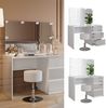 Schminktisch Marla Weiß Hochglanz 120 cm mit Spiegel, Hocker, LED-Lichterkette Vicco Bild 2