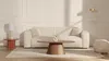 Vente-unique - POGNIA Sofa SamtStoff Beige - B 100 cm x H 73 cm x L 236 cm Bild 2