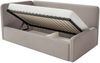 Selsey 'Fanko' Kinderbett 90x200 cm mit Rausfallschutz, Matratze, Kopfteil links, Samt, Graubeige Bild 4