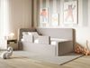 Selsey 'Fanko' Kinderbett 90x200 cm mit Rausfallschutz, Matratze, Kopfteil links, Samt, Graubeige Bild 3
