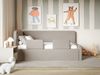 Selsey 'Fanko' Kinderbett 90x200 cm mit Rausfallschutz, Matratze, Kopfteil links, Samt, Graubeige Bild 2