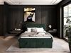 Boxspringbett Schlafzimmerbett GISEL 160x200cm Stoff Salvador Flaschengrün Bild 2
