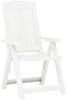 vidaXL Verstellbare Gartenstühle 2 Stk. Kunststoff Weiß 48766 Bild 2