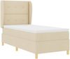 vidaXL Boxspringbett mit Matratze mit Kopfteil Creme 200 x 80 cm Stoff 3340723 Bild 5