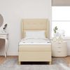 vidaXL Boxspringbett mit Matratze mit Kopfteil Creme 200 x 80 cm Stoff 3340723 Bild 3