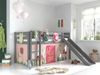 Kinderbett mit Rutsche Karolina Massivholz Grau Textilset Spring 3 Bild 2