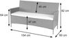 3-Sitzer Poly-Rattan Gartenbank Halden, Sitzbank ~ anthrazit, Kissen anthrazit Bild 3