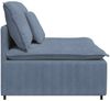vidaXL Modulares Sofa Mittelmodul mit Kissen Blau 100 cm 4104440 Bild 4