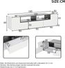 TV-Schrank 180 x 40 x 48 cm in Weiß, Hochglanz-Front mit LED-Beleuchtung und Schublade Bild 5