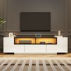 TV-Schrank 180 x 40 x 48 cm in Weiß, Hochglanz-Front mit LED-Beleuchtung und Schublade Bild 3