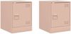 vidaXL Nachttische 2 Stk. Rosa 34,5x39x44 cm Stahl 841610 Bild 2