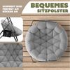 KESSER® Hängesessel mit Gestell BALI Hängeschaukel Hängestuhl bis 150kg für Indoor und Outdoor + Kissen & Seitentasche Hängekorb Stahlgestell & Schaumstoff Sitzpolster ideal für Wohnzimmer & Garten Grau Bild 2