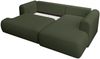 Selsey ''Ovo Mini' Eckschlafsofa rechtsseitig mit Stauraum, Easy-Clean-Samtbezug, olivgrün, 93 x 238 x 156 cm Bild 4