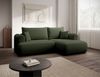 Selsey ''Ovo Mini' Eckschlafsofa rechtsseitig mit Stauraum, Easy-Clean-Samtbezug, olivgrün, 93 x 238 x 156 cm Bild 2