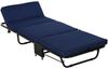 HOMCOM Gästebett 2-in-1 Klappbett mit Rollen, Verstellbare Kopfteilhöhe, klappbar (Stahl+Schaumstoff, 1-St, Blau) 184 x 65 x 26 cm Bild 4