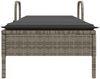 vidaXL Sonnenliege mit Rollen und Auflage Grau Poly Rattan 368310 Bild 4