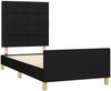 vidaXL Polsterbett mit Kopfteil Stoff Schwarz 100x200 cm Bild 4