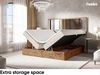 MEBLINI Boxspringbett LOFTY BOX 200x220 cm mit Bettkasten - H4/Creme Samt Polsterbett - Doppelbett mit Topper & Taschenfederkern-Matratze Bild 5