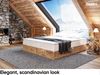 MEBLINI Boxspringbett LOFTY BOX 200x220 cm mit Bettkasten - H4/Creme Samt Polsterbett - Doppelbett mit Topper & Taschenfederkern-Matratze Bild 2