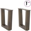 vidaXL Couchtischbeine V-Form 2 Stück Naturstahl 40x(30-31,3) cm Stahl 4012607 Bild 3