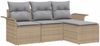 vidaXL Sofa Set mit Kissen 4 pcs Beige Poly-Rattan 3345310 Bild 2