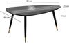 Couchtisch Dreieckig Marmoroptik Schwarz Metallgestell 90x60x41cm Bild 3