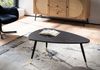 Couchtisch Dreieckig Marmoroptik Schwarz Metallgestell 90x60x41cm Bild 2