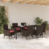 vidaXL Tisch- und Stuhlset mit Kissen 7 pcs Braun PE-Rattan 3379826 Bild 4