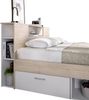 Dmora Doppelbett Conching, Struktur des Container-Betts, Sommier mit Verkleidung, Matratzenhalterstruktur, 150x219 h95 cm, Weiß und Eiche Bild 5