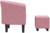 vidaXL Clubsessel mit Fußhocker Rosa Samt 356454 Bild 4