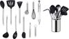 ECHTWERK Küchenorganizer-Set, (Set, 12-tlg), Kochbesteck mit Edelstahlgriff, Antihaft Silikon, mit Utensilienhalter Bild 5