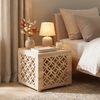 Hocker Beistelltisch, Holz Braun Natur, 38x40 cm Bild 2