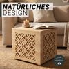 Hocker Beistelltisch, Holz Braun Natur, 38x40 cm Bild 4