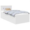 vidaXL Bettrahmen mit Kopfteil Weiß 75 x 190 cm Holzwerkstoff 3408627 Bild 2