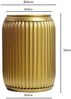 Beistelltisch Metall Rund 35cm Gold mit abnehmbarer Tischplatte - Design Wohnzimmertisch mit Stauraum - Extravaganter Couchtisch Rillenoptik - Moderner Sofatisch Klein Handmade Bild 4