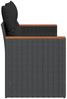 vidaXL Gartensofa mit Kissen 2-Sitzer Schwarz Poly Rattan 365993 Bild 5